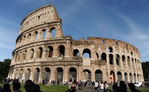 The Colosseum in Rome - seating capacity 75,000.